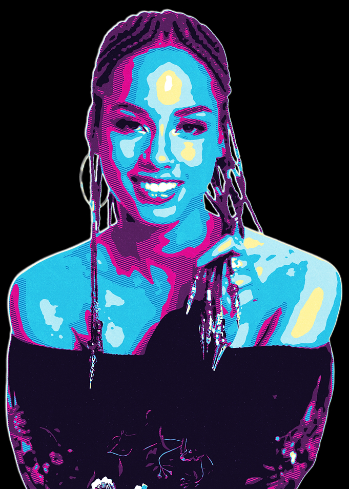Alicia Keys Retro Style