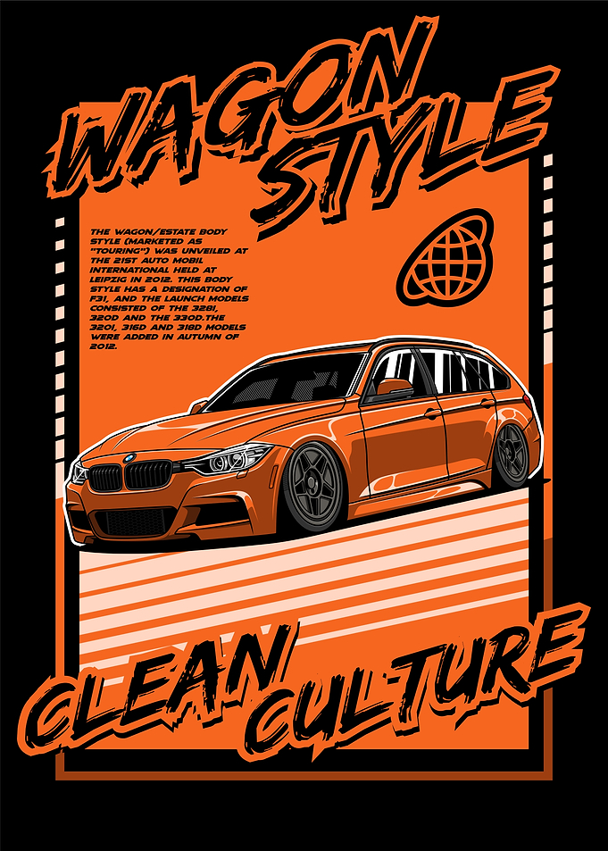 BMW F31 Wagon Style Orange
