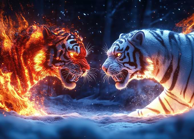 Fire and Ice Tigers at Duel