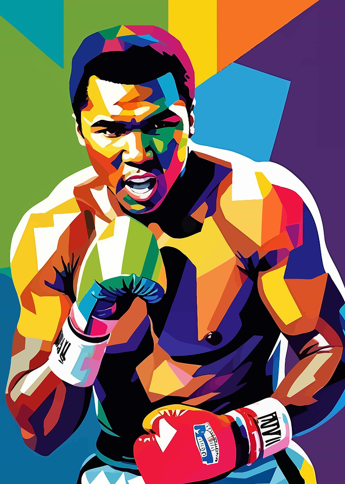 Muhammad Ali Pop Art - Attack Stance