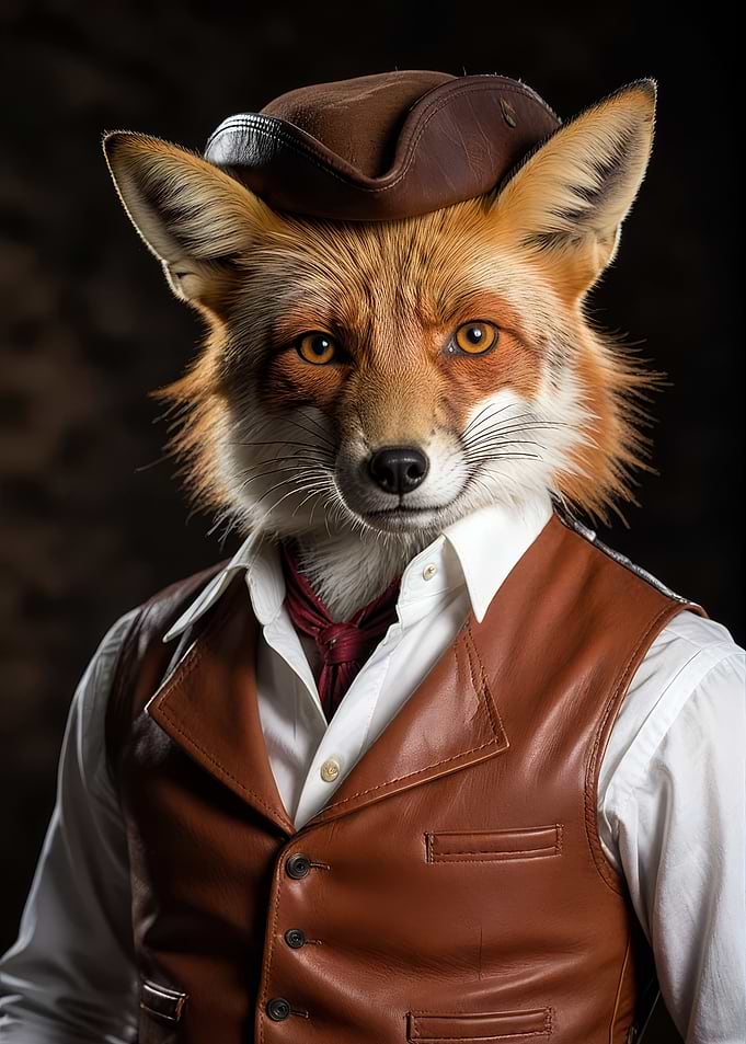Fox in Steampunk Attire
