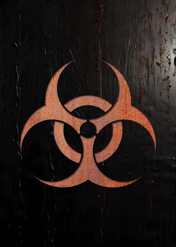 Rusty Biohazard Symbol