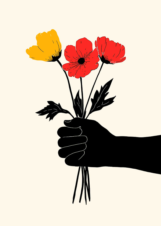 Hand Holding Flowers