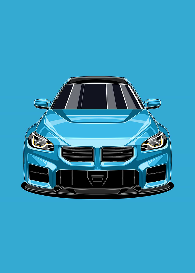 G87 - Modern Sports Car Poster – Performance Illustration | Car Decor for Fans