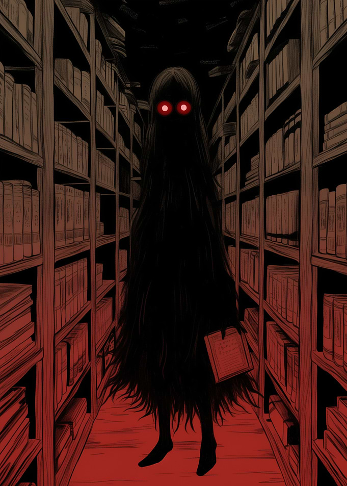 Shadow Figure in Library