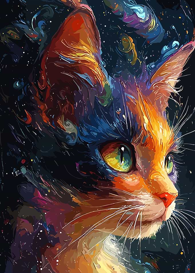 Cosmic Cat Portrait