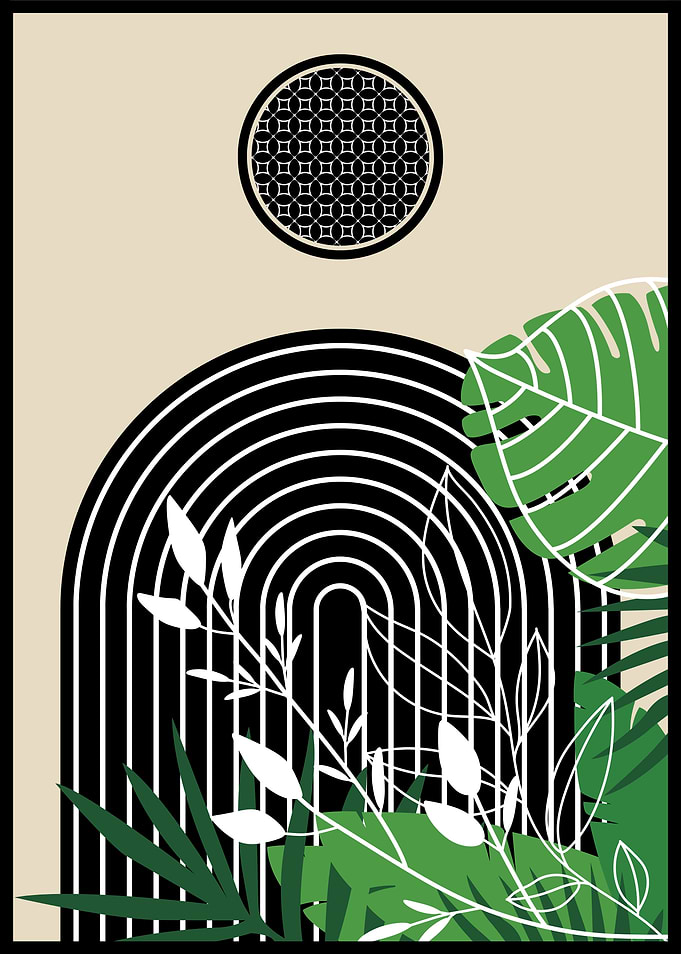 Abstract Tropical Art Print