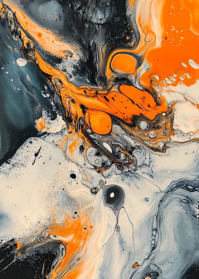 Orange Abstract Art