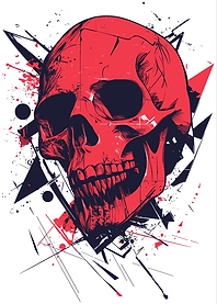 Red Skull Graphic Art