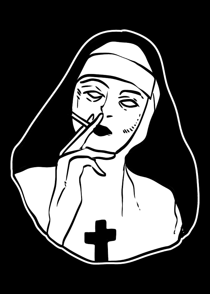 Smoking Nun Smoker Gift