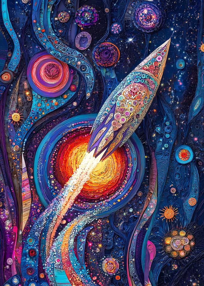 Fantasy Rocket in Space