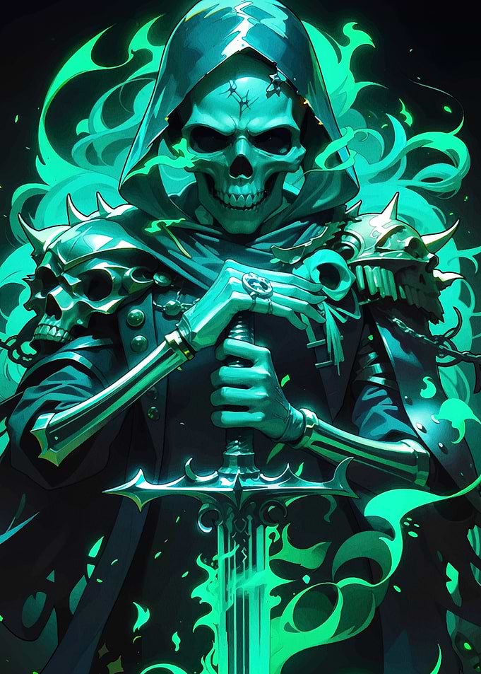Green Skull Warrior