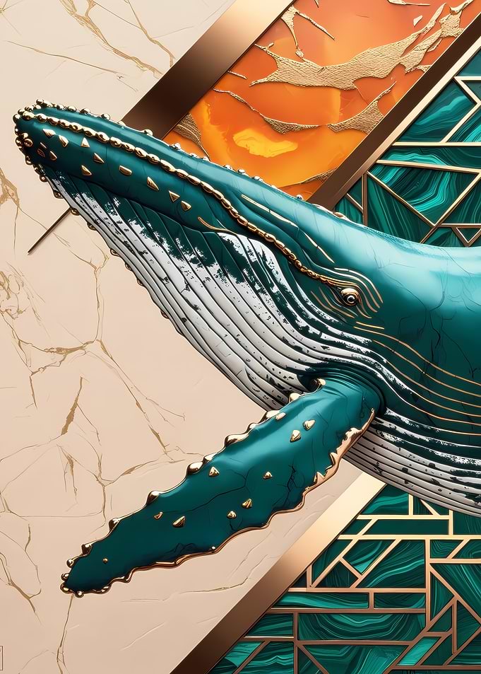Whale Art Deco Sealife