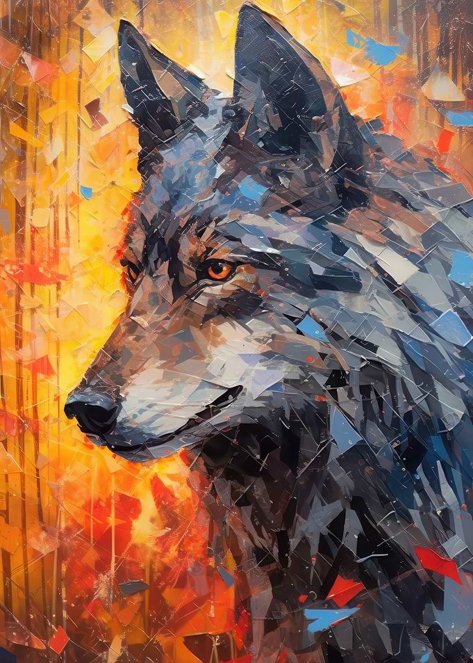 Wolf Portrait in Autumn
