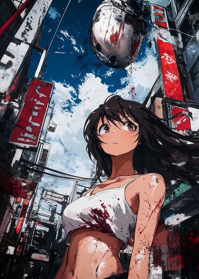 Anime CityGirl in Urban Setting