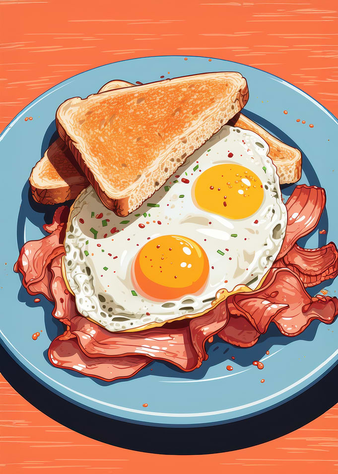 Bacon, Eggs, and Toast