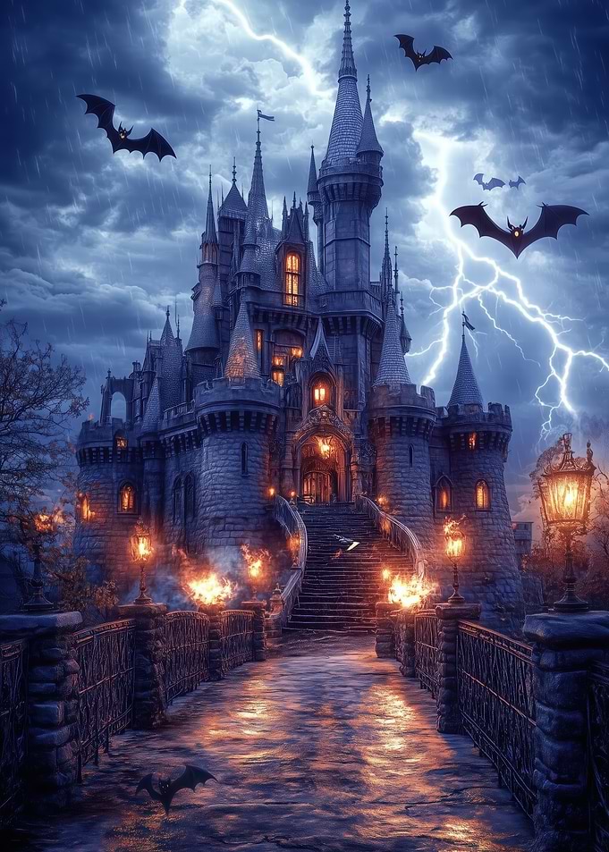 Haunted Castle in Storm