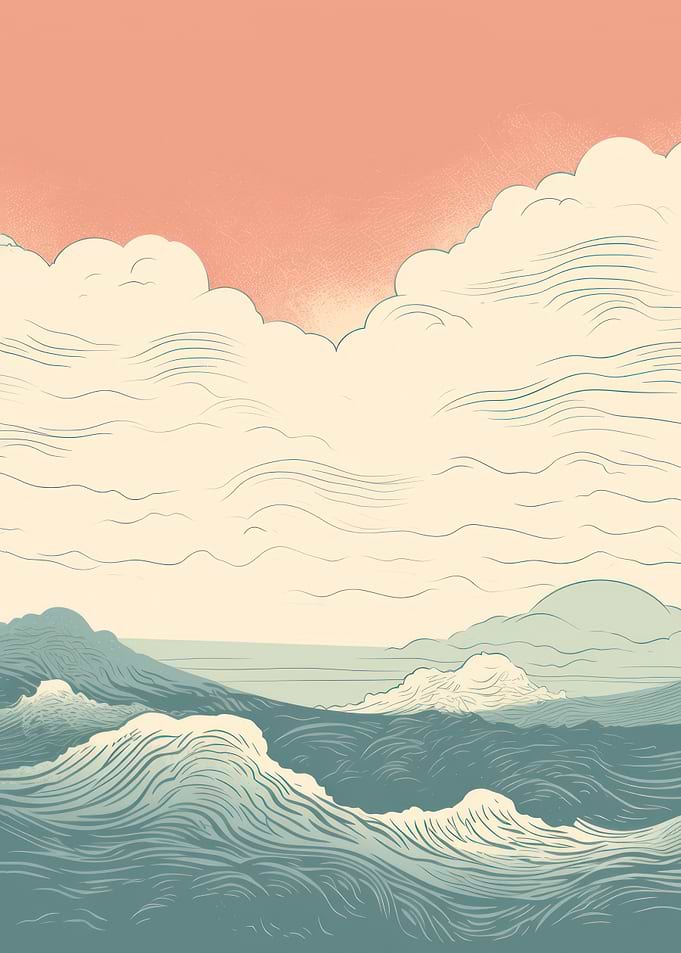 Ocean Waves and Clouds