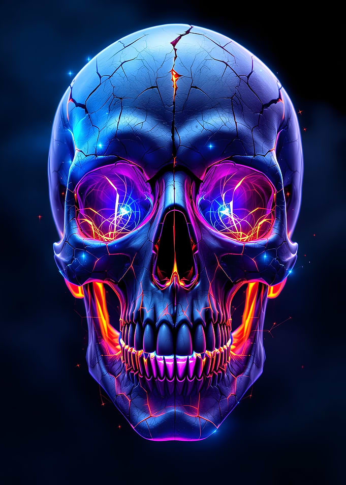 Neon Skull