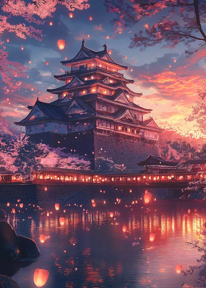 Himeji Castle at Sunset