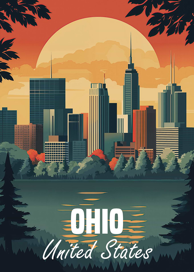 Ohio Skyline Poster