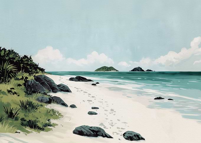 Tropical Beach Scene