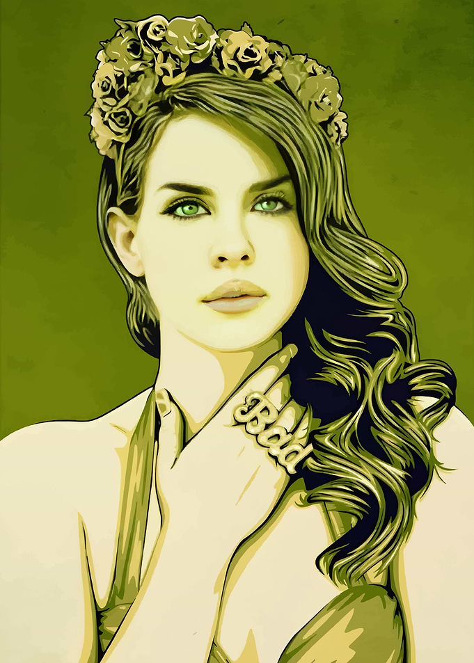Lana Del Rey Pop Art Portrait