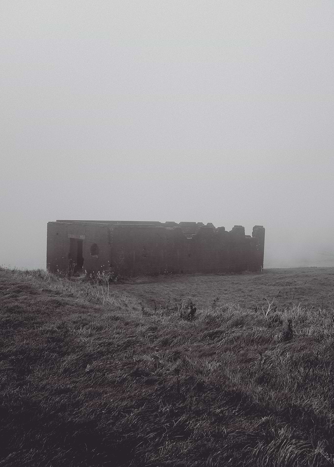 Ruined Building in Fog