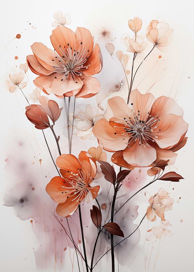 Delicate Floral Art