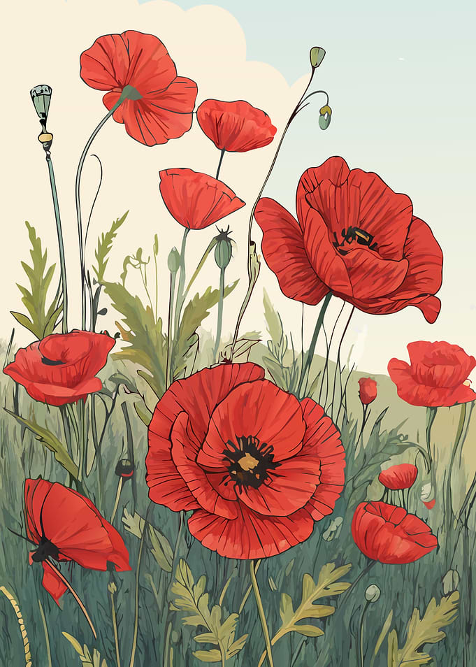 Red Poppy Field