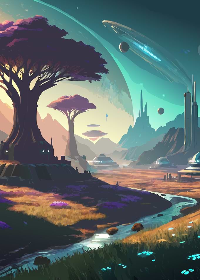 Alien Landscape with River