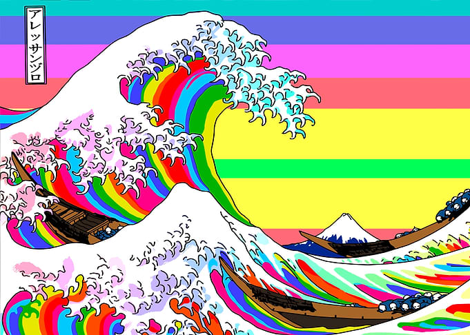 Rainbow Great Wave