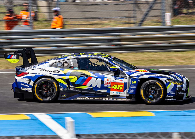 BMW Race Car on Track