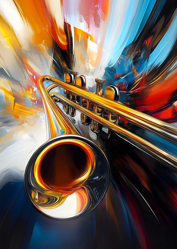 Trumpet Abstract Art