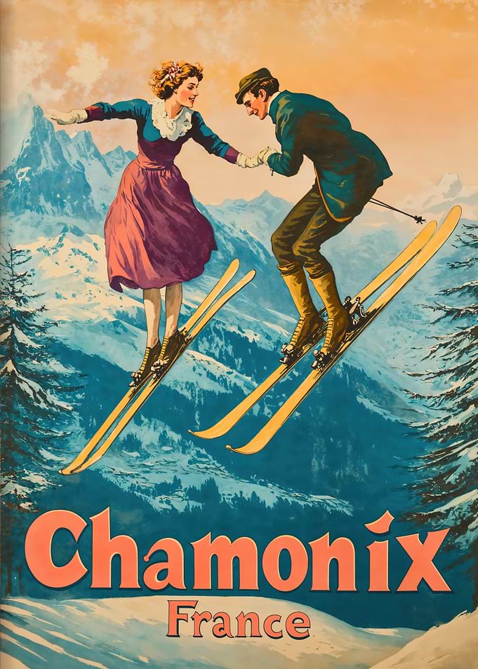 Vintage Chamonix Ski France