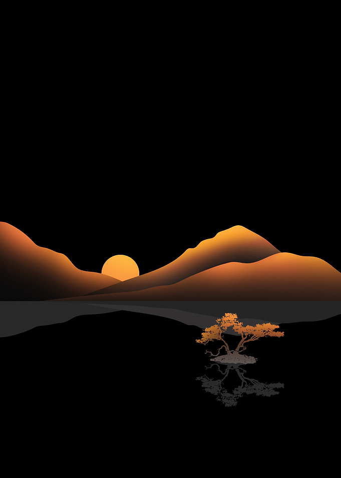 Sunset Mountain Landscape
