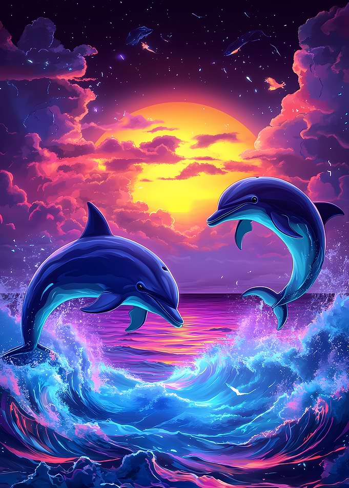 Dolphin Sunset
