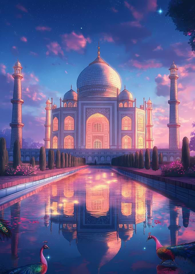 Taj Mahal at Sunset