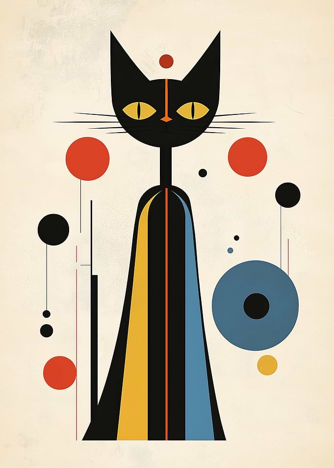 Abstract Cat Art