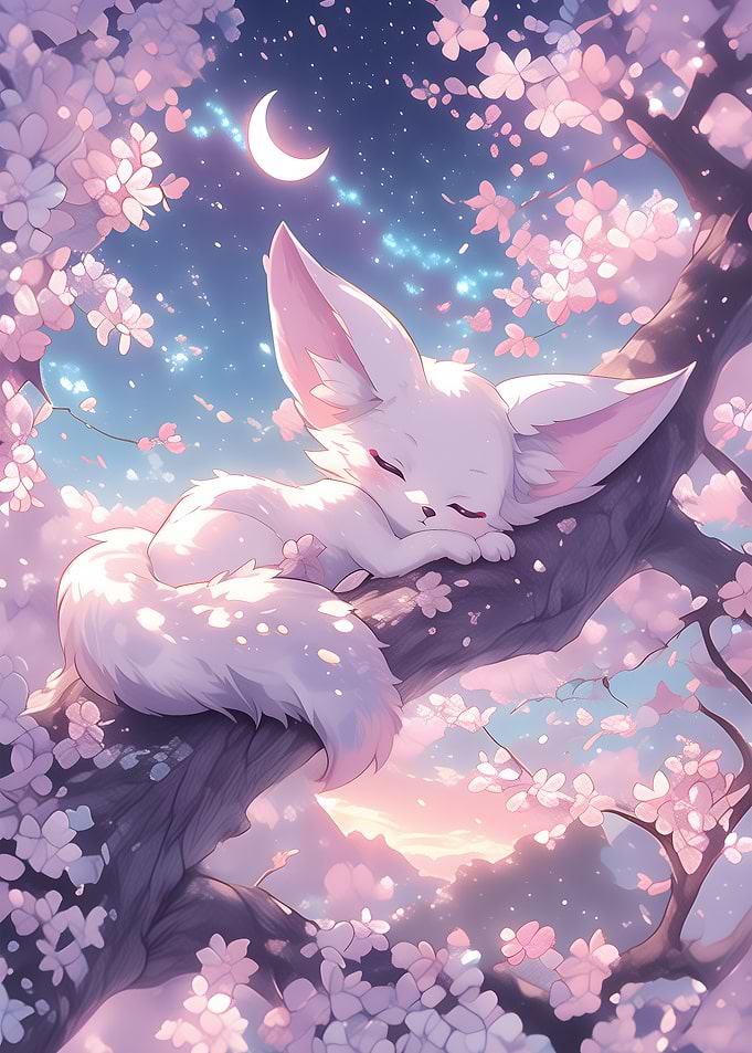 Sleeping Fennec Fox