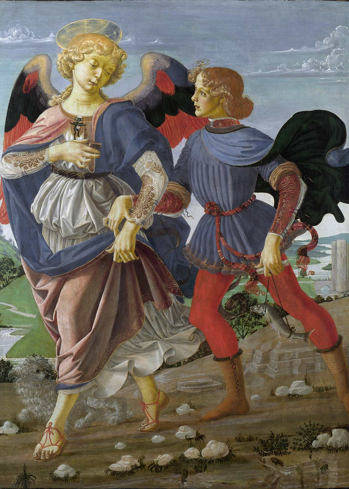 Angel and Youth with Fish