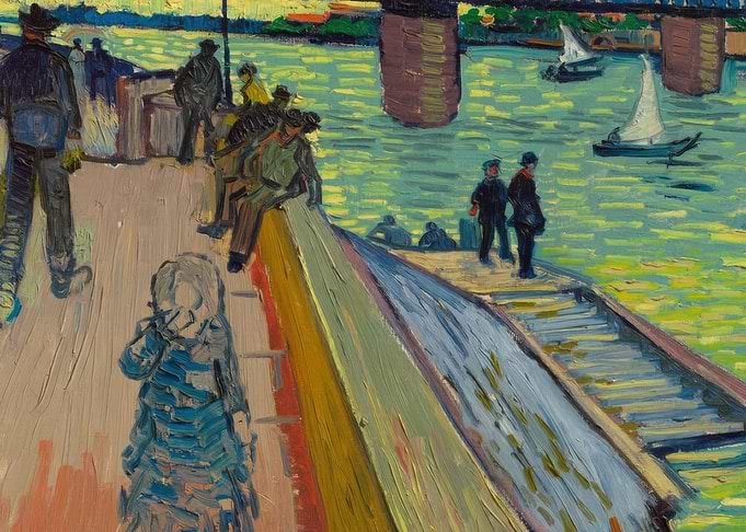 People on a Riverbank