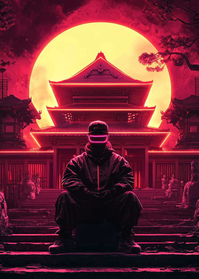 Neon Cyberpunk Temple