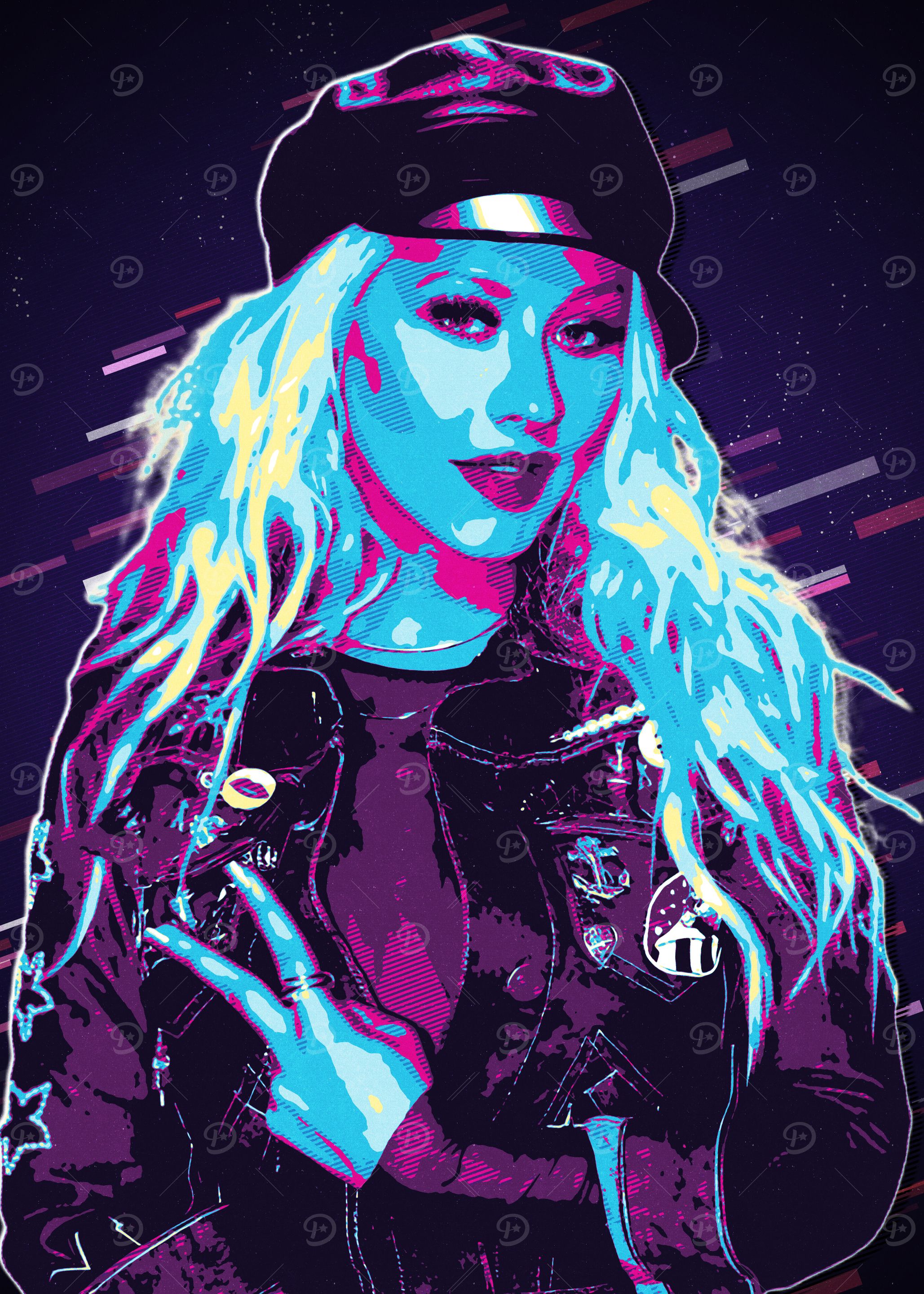 Christina Aguilera Retro Art