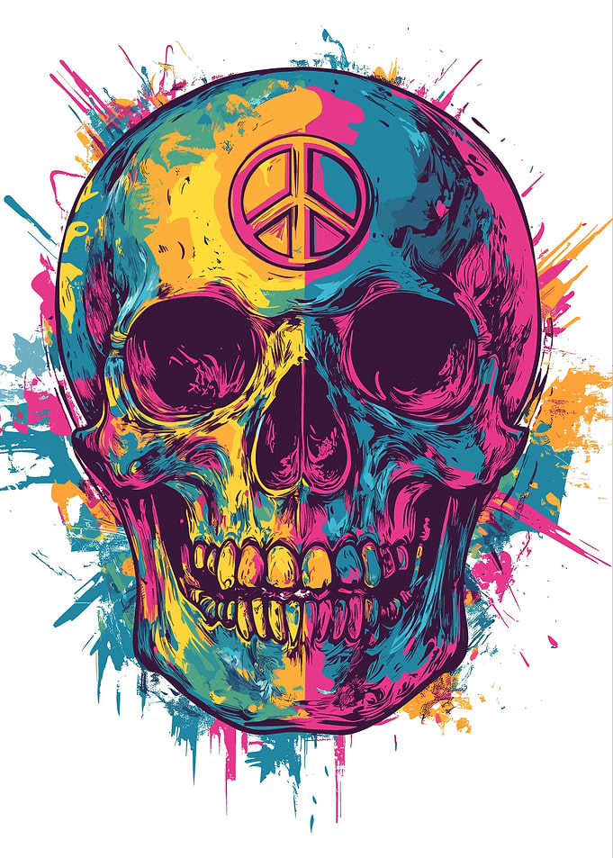 Peace Skull Art