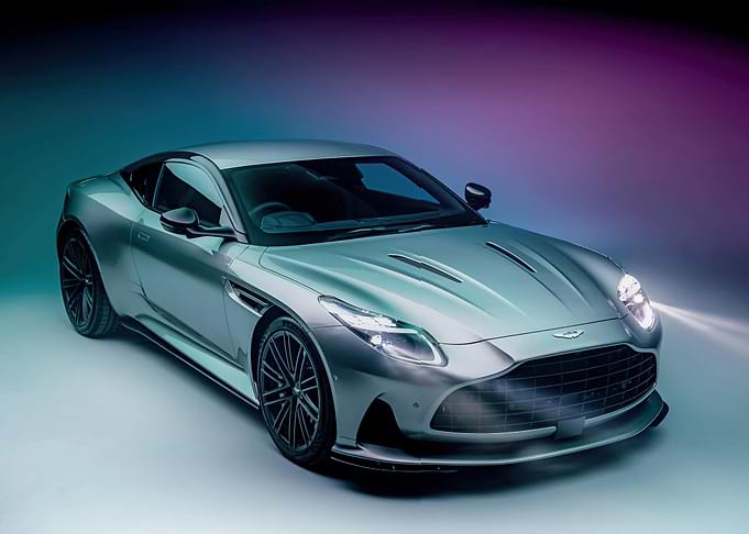 Silver Aston Martin Coupe