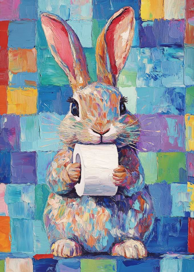 Bunny with Toilet Paper