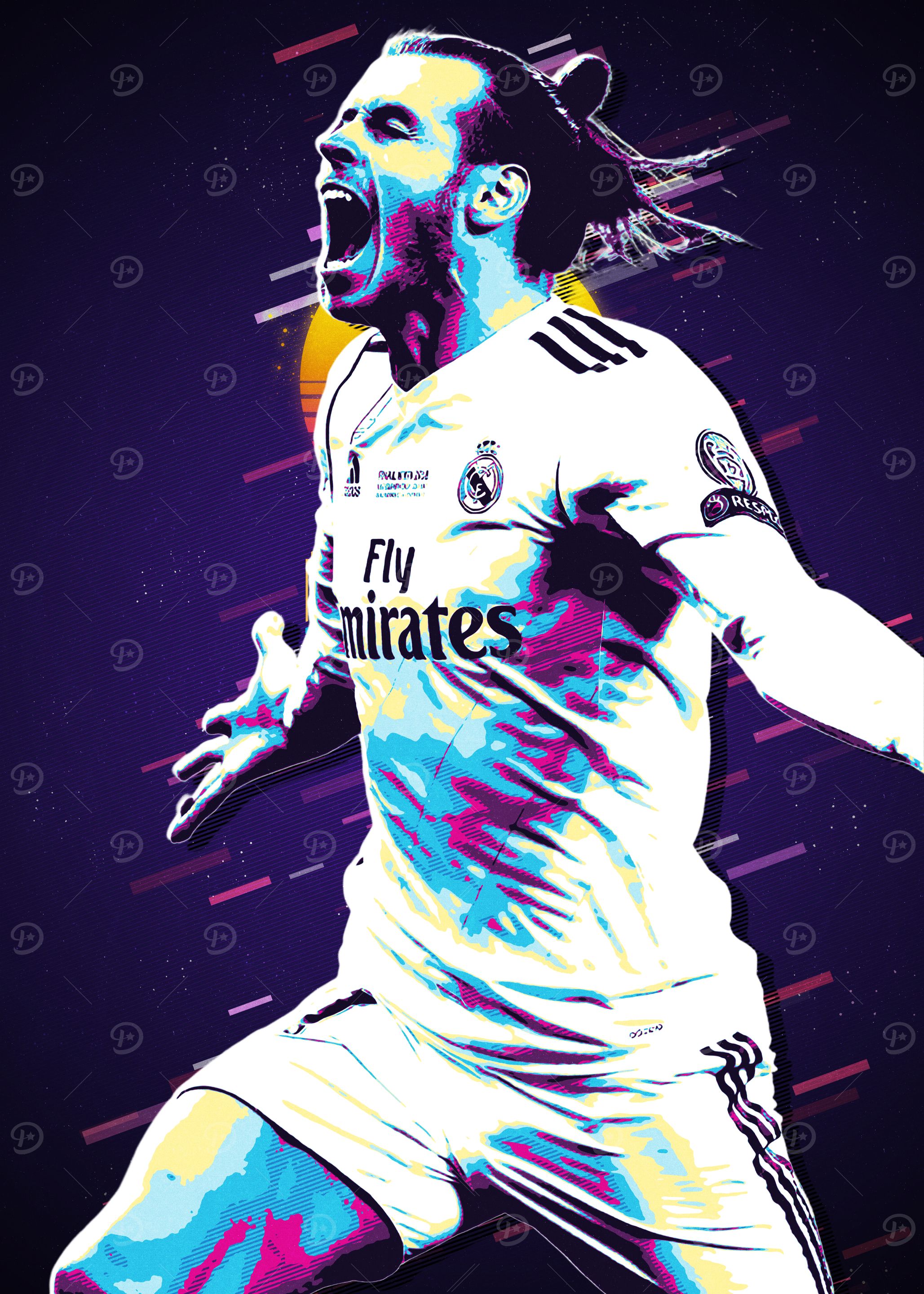 Gareth Bale Retro Art