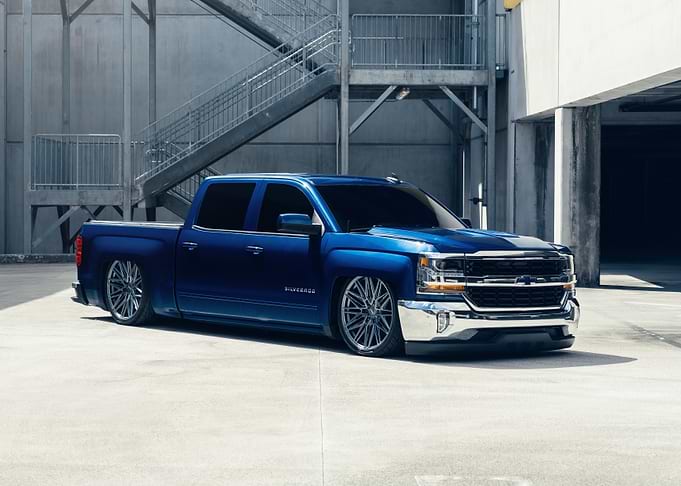 Blue Chevrolet Silverado Pickup Truck