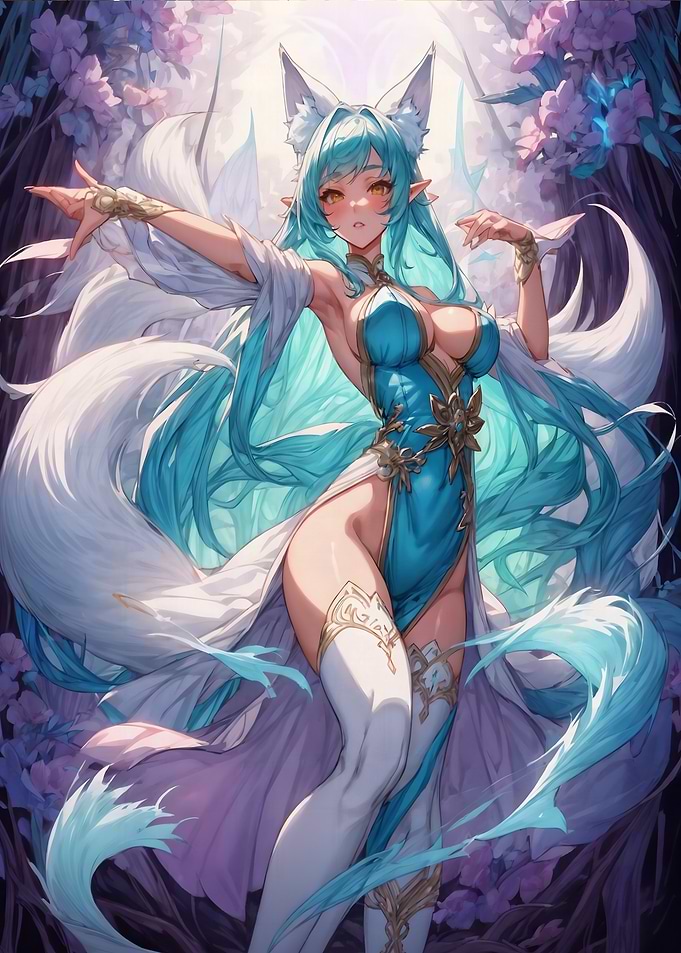 Anime Fox Girl Illustration